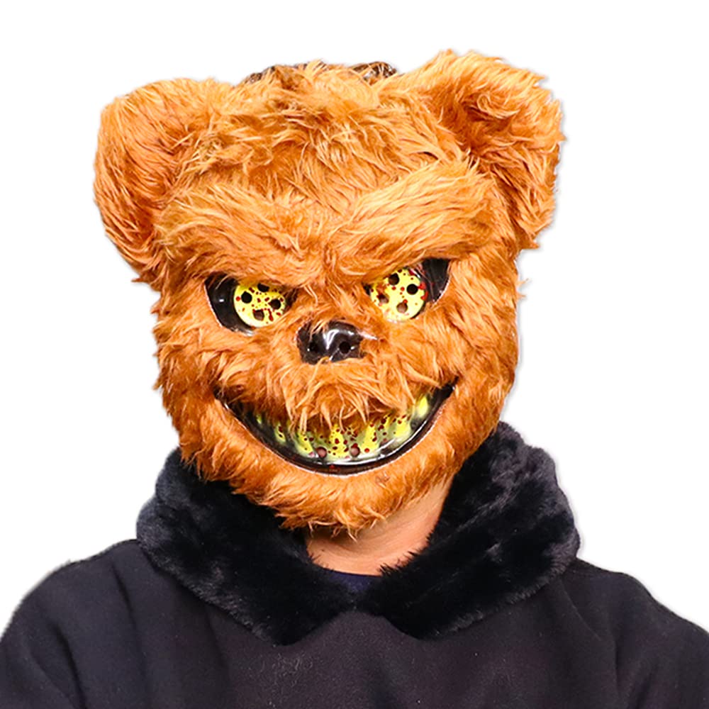 ★ホラーマスク クマ コスプレ 仮装 学園祭 ハロウィン おもしろ Amazon.co.jp: ホラー 熊 ベアー フェイスマスク お面 bear